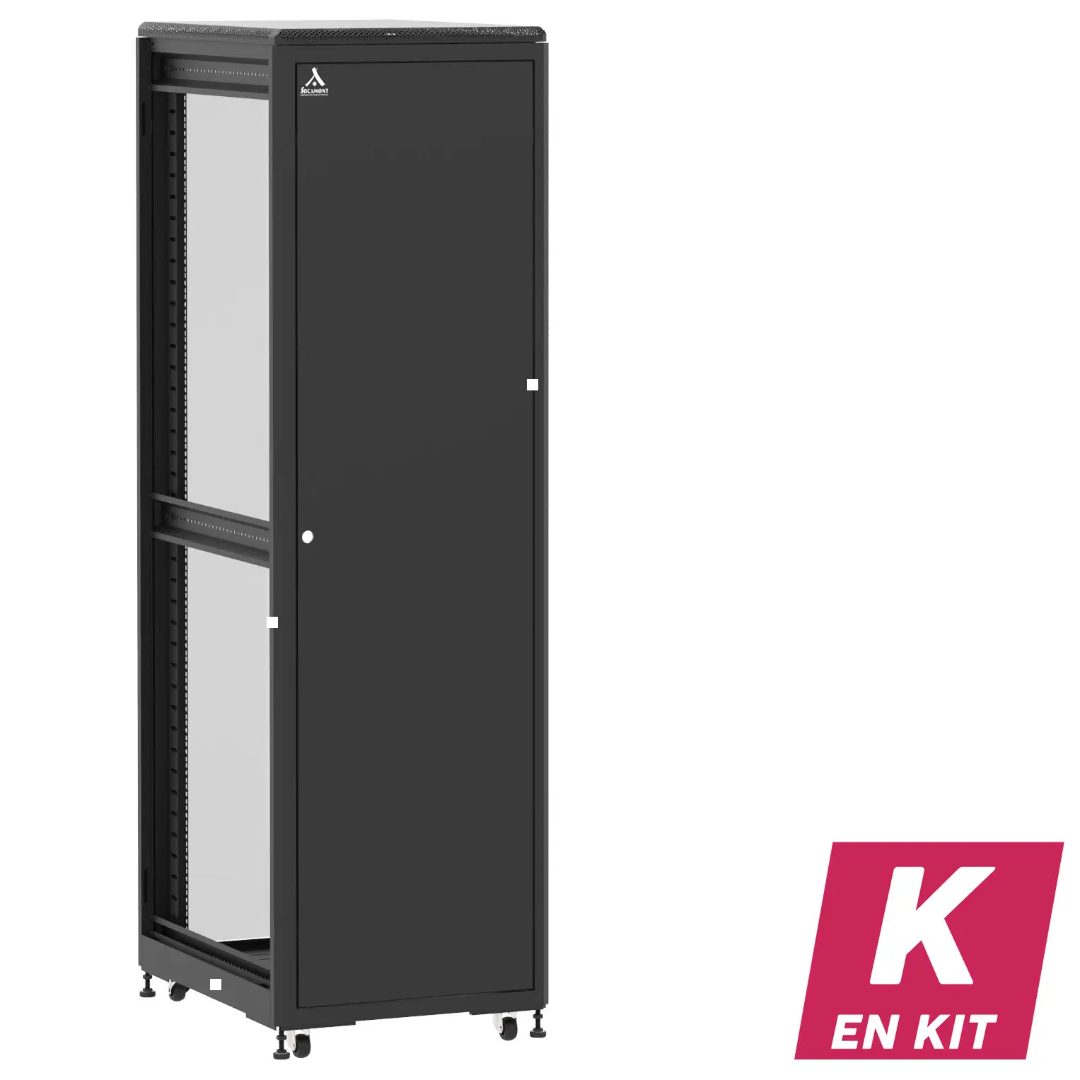 Socamont - Baie serveur Ligne 500 - 19" - 42U - H2074xL600xP800 - Noir - En Kit - SP/SV/ZL (réf. 54268KSPSVZL)
