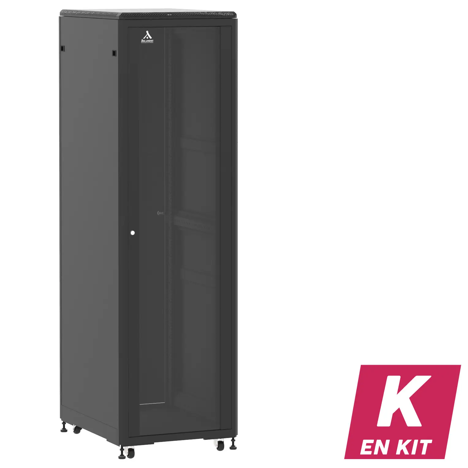Socamont - Baie serveur Ligne 500 - 19" - 42U - H2074xL600xP800 - Noir - En Kit - SV/SP/PL (réf. 54268KSVSPPL)