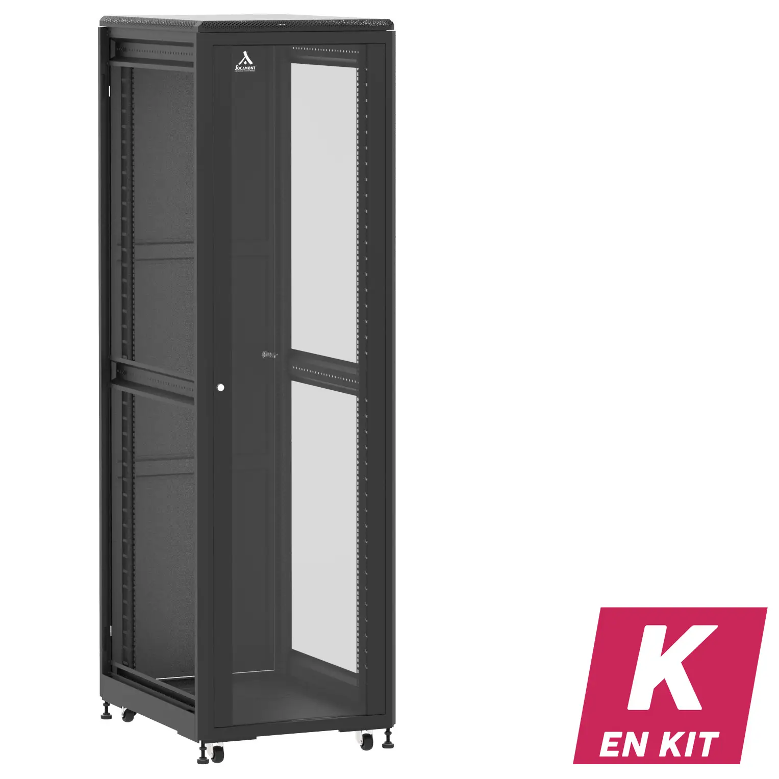 Socamont - Baie serveur Ligne 500 - 19" - 42U - H2074xL600xP800 - Noir - En Kit - SV/SP/ZL (réf. 54268KSVSPZL)