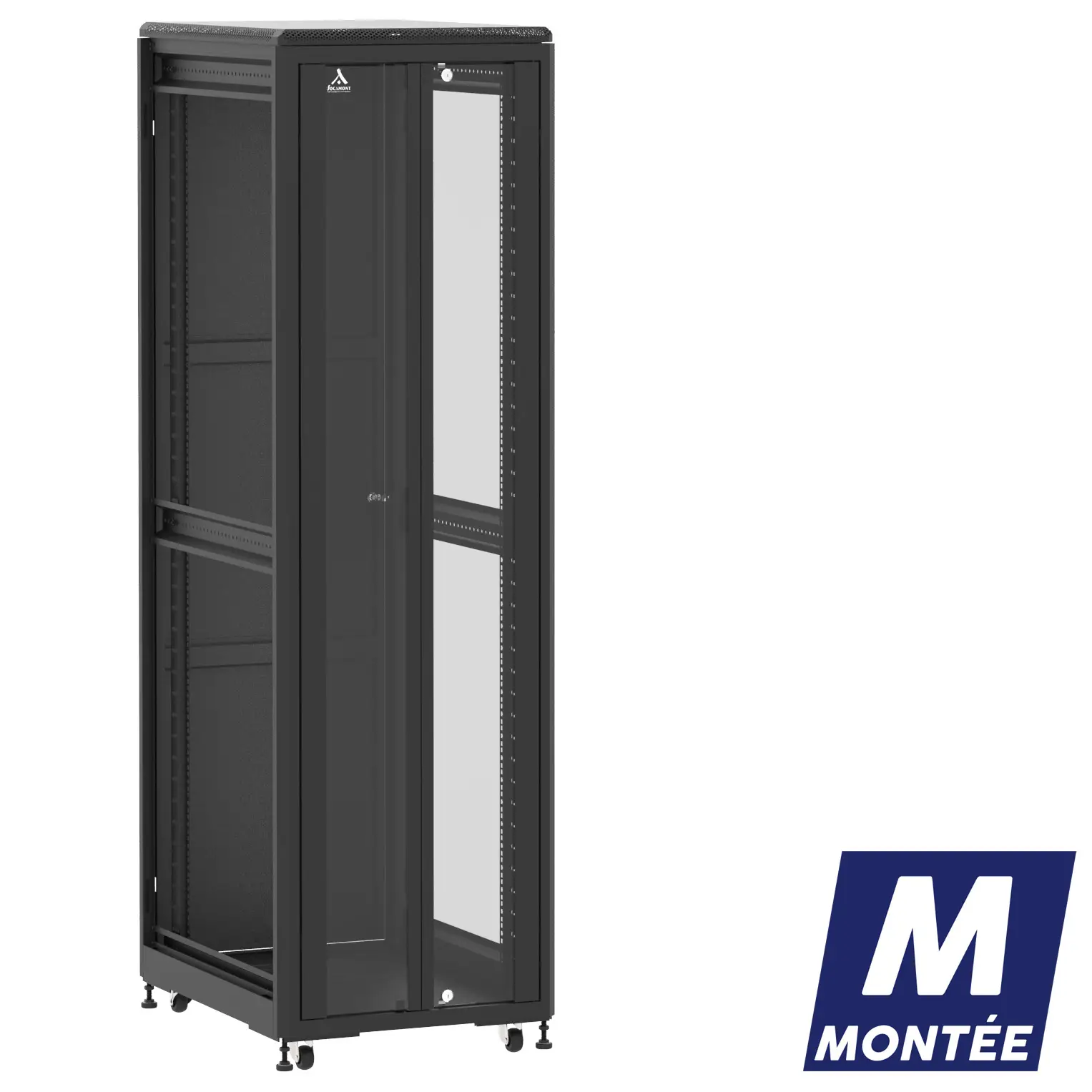 Socamont - Baie serveur Ligne 500 - 19" - 42U - H2074xL600xP800 - Noir - Monté - DV/SP/ZL (réf. 54268MDVSPZL)