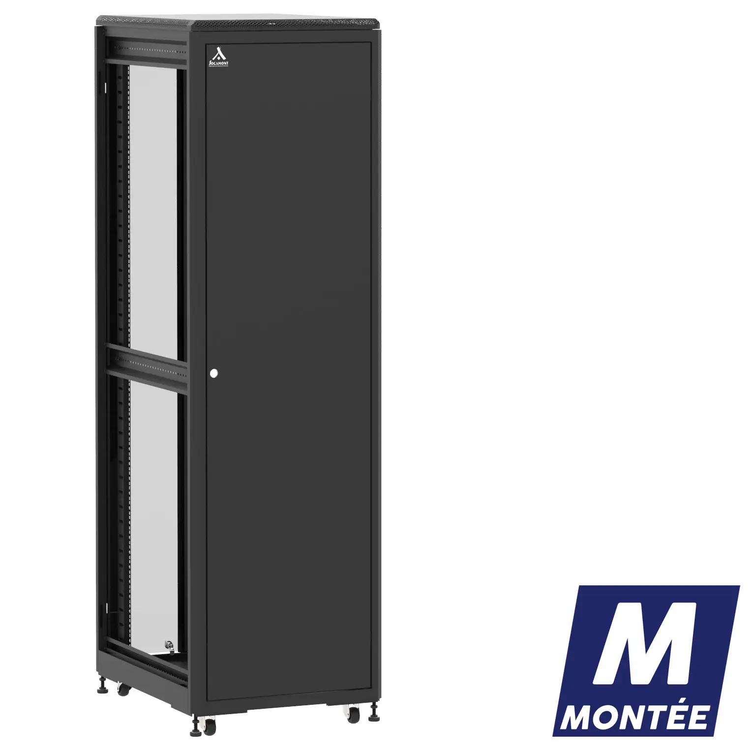 Socamont - Baie serveur Ligne 500 - 19" - 42U - H2074xL600xP800 - Noir - Monté - SP/DV/ZL (réf. 54268MSPDVZL)