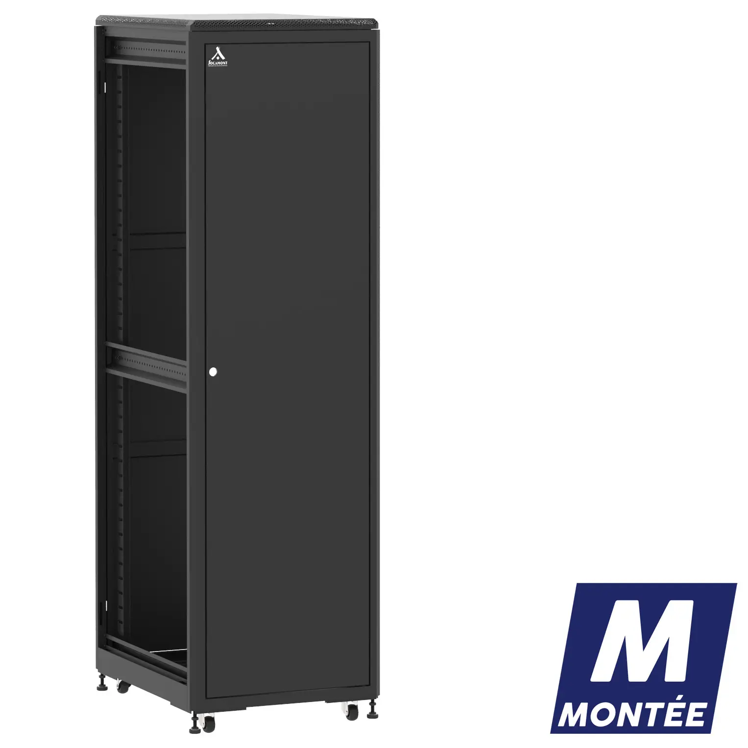 Socamont - Baie serveur Ligne 500 - 19" - 42U - H2074xL600xP800 - Noir - Monté - SP/SP/ZL (réf. 54268MSPSPZL)