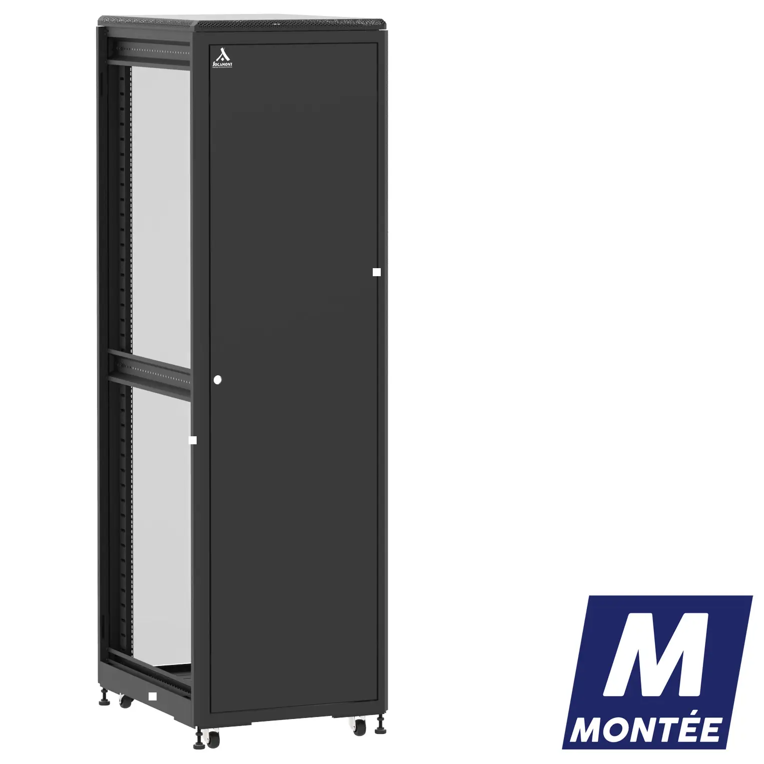 Socamont - Baie serveur Ligne 500 - 19" - 42U - H2074xL600xP800 - Noir - Monté - SP/SV/ZL (réf. 54268MSPSVZL)