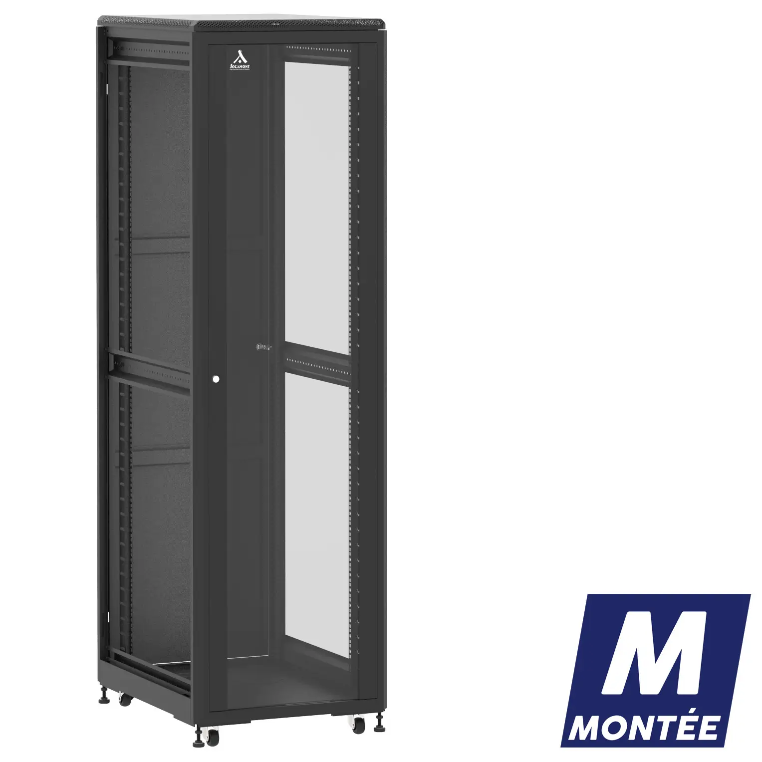 Socamont - Baie serveur Ligne 500 - 19" - 42U - H2074xL600xP800 - Noir - Monté - SV/SP/ZL (réf. 54268MSVSPZL)