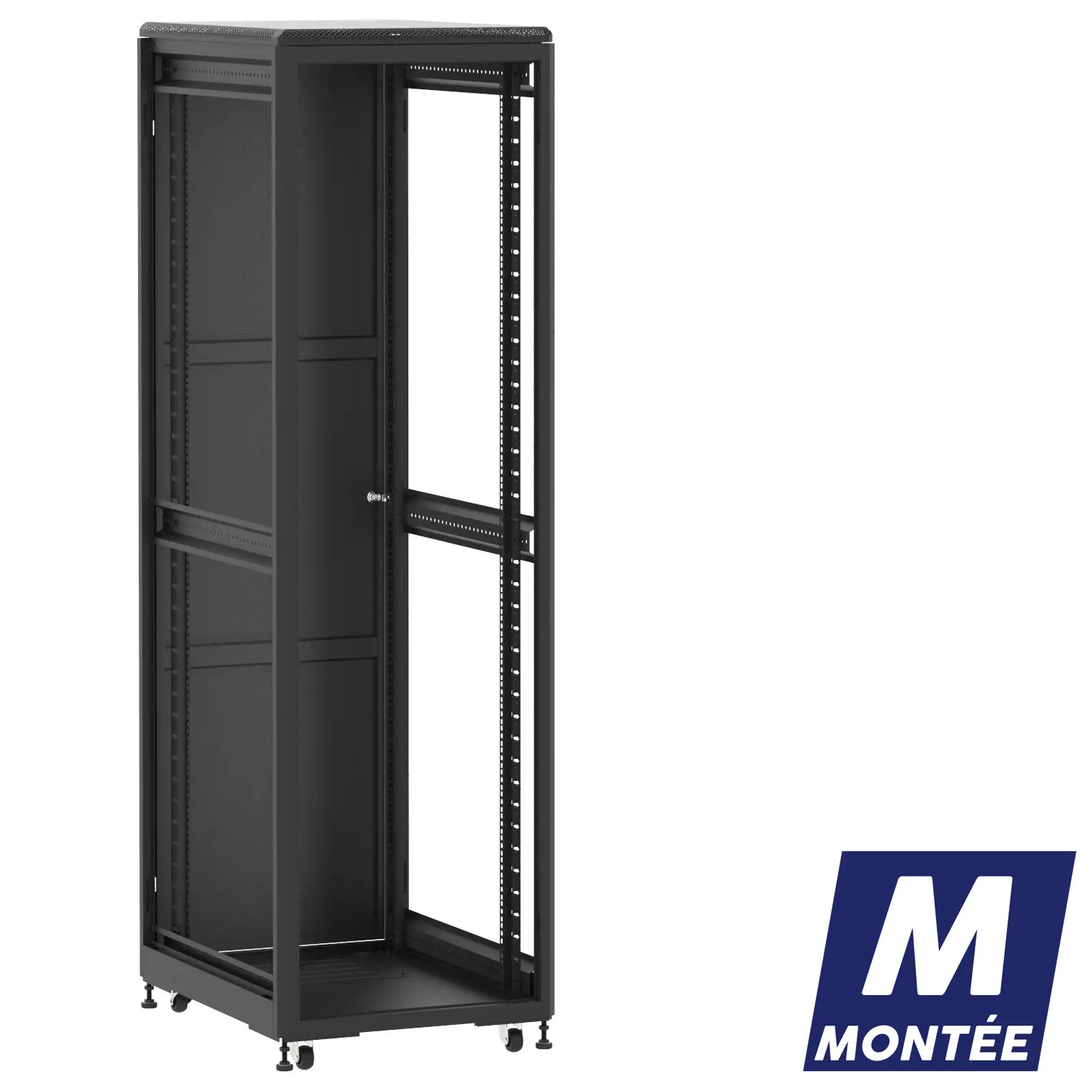 Socamont - Baie serveur Ligne 500 - 19" - 42U - H2074xL600xP800 - Noir - Monté - ZP/SP/ZL (réf. 54268MZPSPZL)