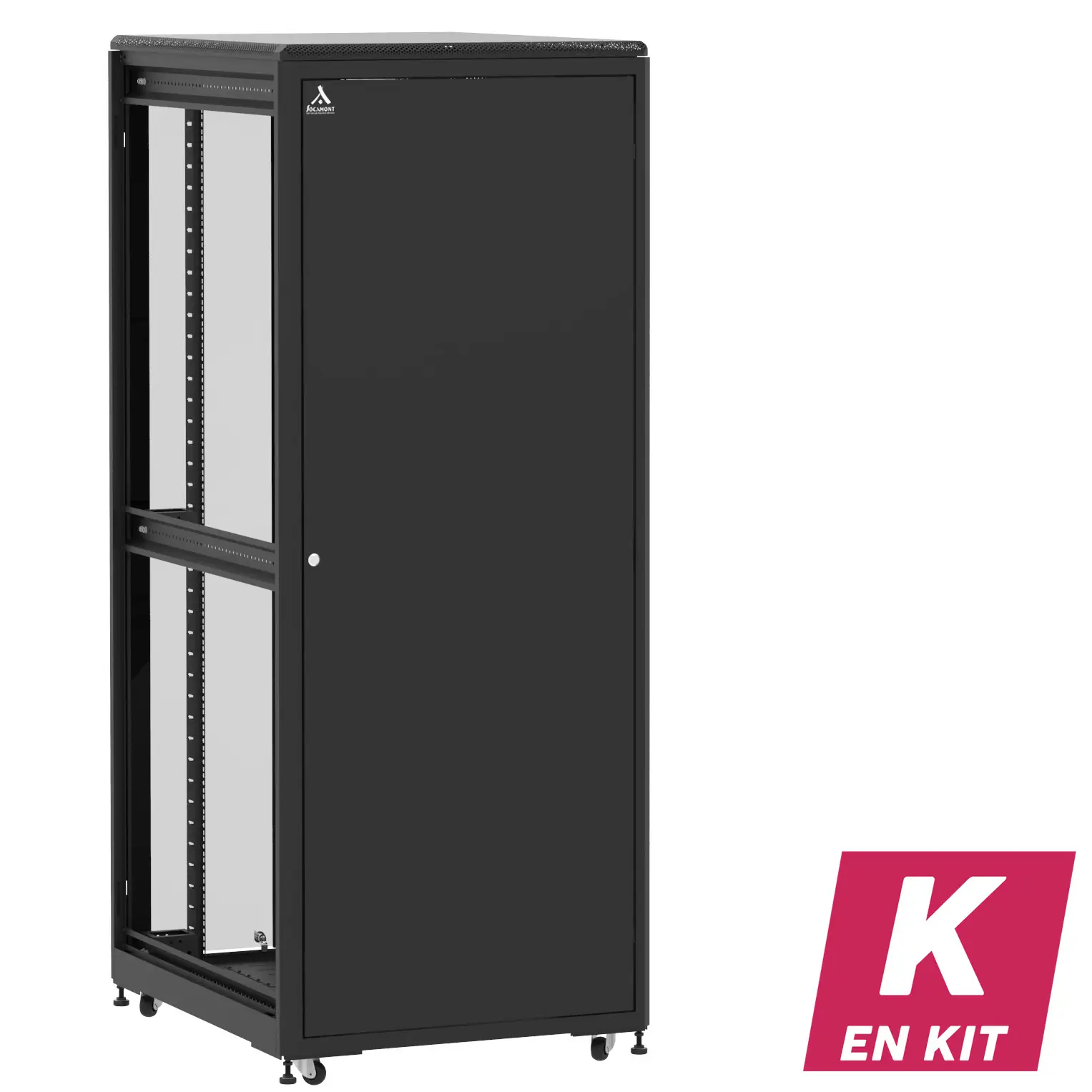 Socamont - Baie serveur Ligne 500 - 19" - 42U - H2074xL800xP1000 - Noir - En Kit - SP/DV/ZL (réf. 542810KSPDVZL)