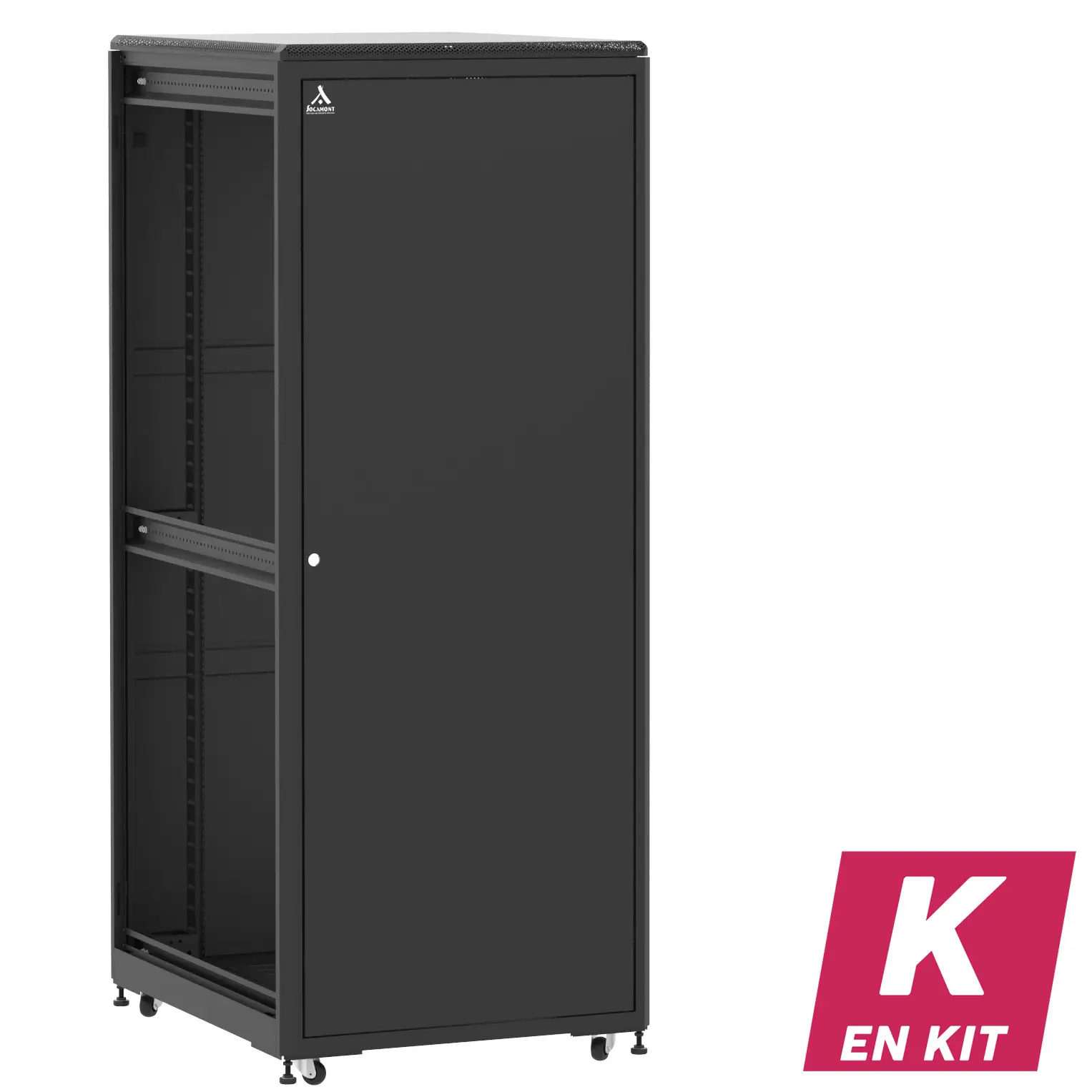 Socamont - Baie serveur Ligne 500 - 19" - 42U - H2074xL800xP1000 - Noir - En Kit - SP/PP/ZL (réf. 542810KSPPPZL)