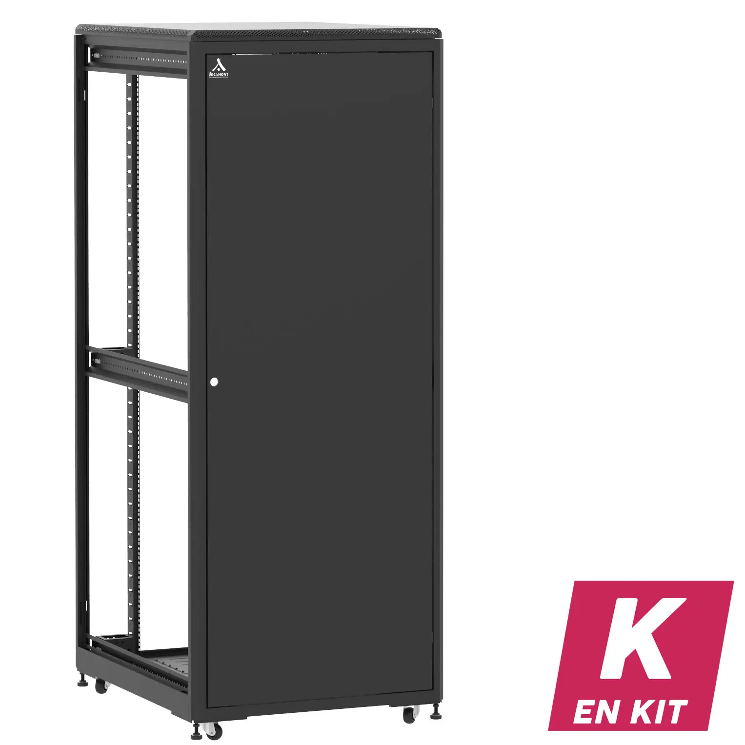 Socamont - Baie serveur Ligne 500 - 19" - 42U - H2074xL800xP1000 - Noir - En Kit - SP/ZP/ZL (réf. 542810KSPZPZL)