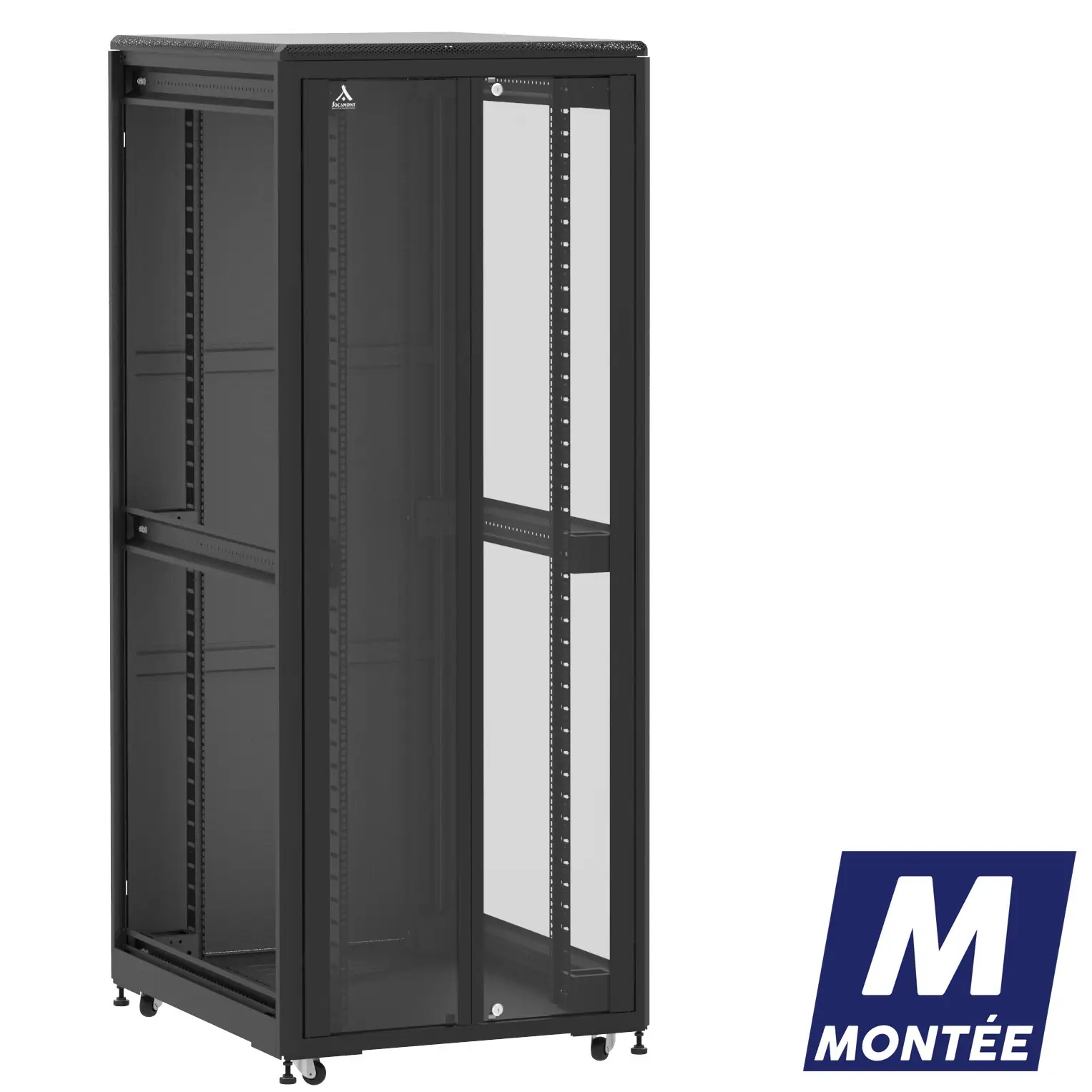 Socamont - Baie serveur Ligne 500 - 19" - 42U - H2074xL800xP1000 - Noir - Monté - DV/SP/ZL (réf. 542810MDVSPZL)