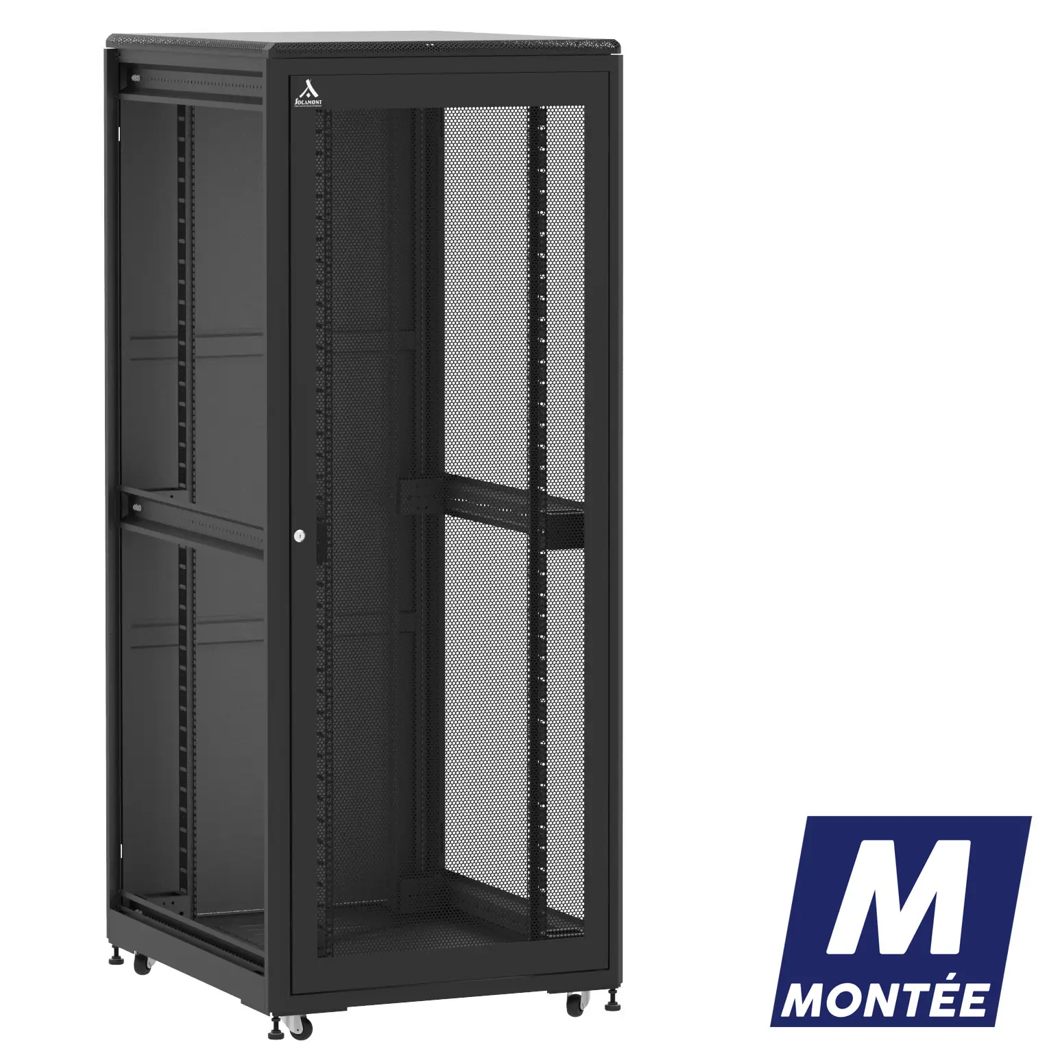 Socamont - Baie serveur Ligne 500 - 19" - 42U - H2074xL800xP1000 - Noir - Monté - SA/SP/ZL (réf. 542810MSASPZL)