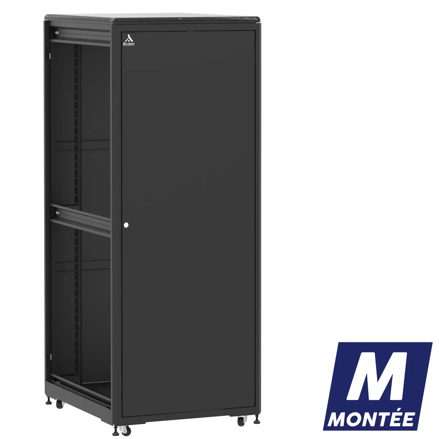 Socamont - Baie serveur Ligne 500 - 19" - 42U - H2074xL800xP1000 - Noir - Monté - SP/SP/ZL (réf. 542810MSPSPZL)