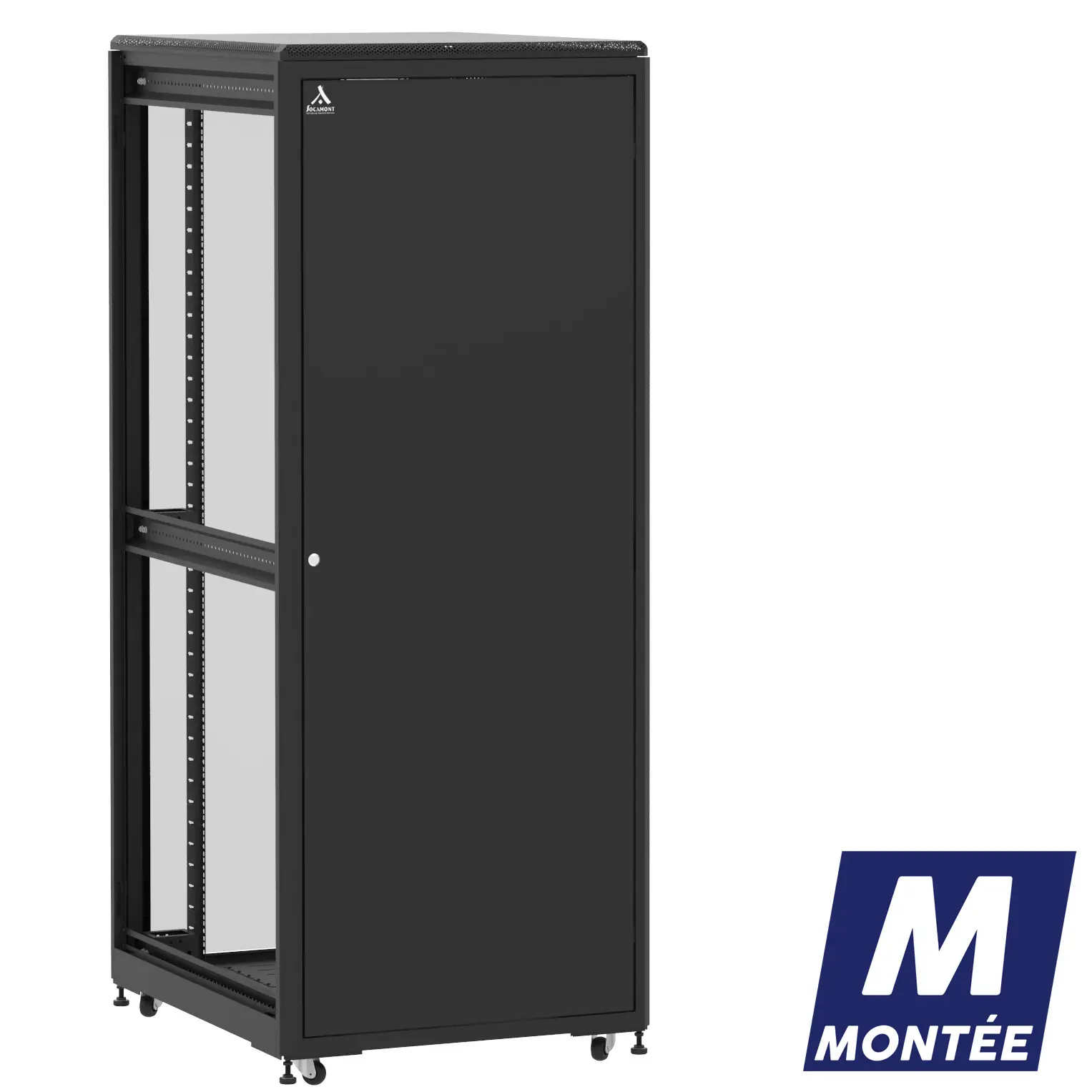 Socamont - Baie serveur Ligne 500 - 19" - 42U - H2074xL800xP1000 - Noir - Monté - SP/SV/ZL (réf. 542810MSPSVZL)