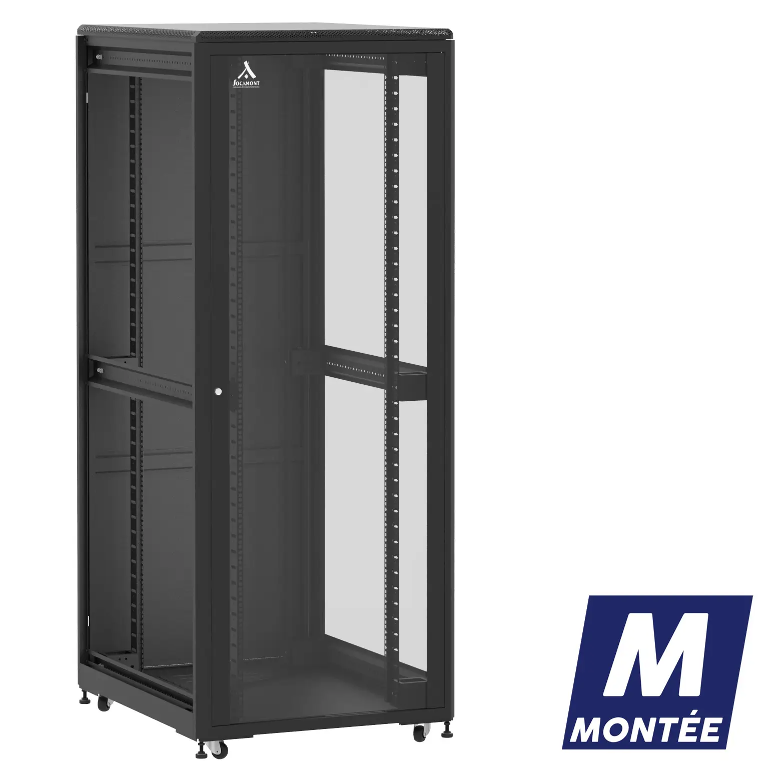 Socamont - Baie serveur Ligne 500 - 19" - 42U - H2074xL800xP1000 - Noir - Monté - SV/SP/ZL (réf. 542810MSVSPZL)
