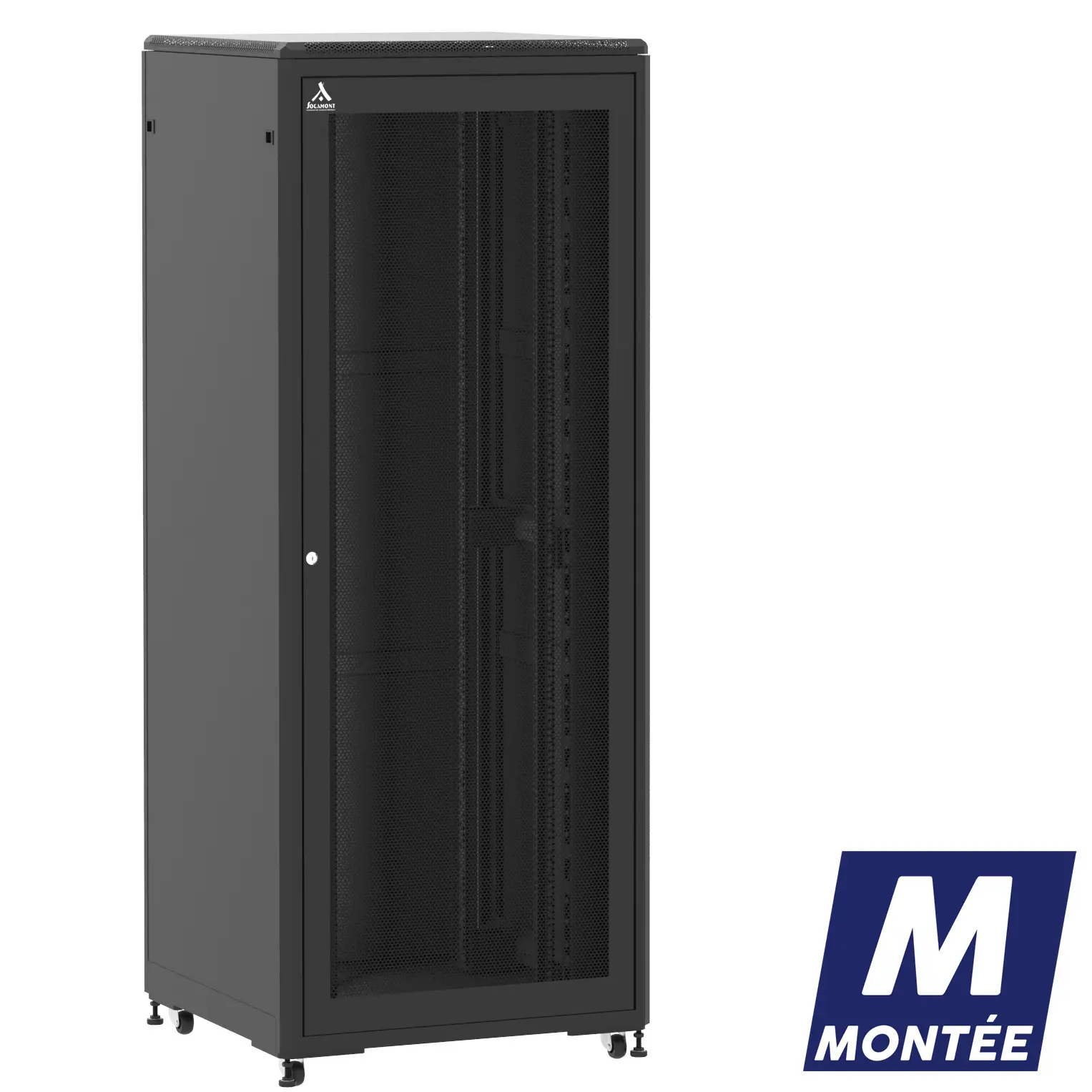 Socamont - Baie serveur Ligne 500 - 19" - 42U - H2074xL800xP800 - Noir - Monté - SA/SP/PL (réf. 54288MSASPPL)