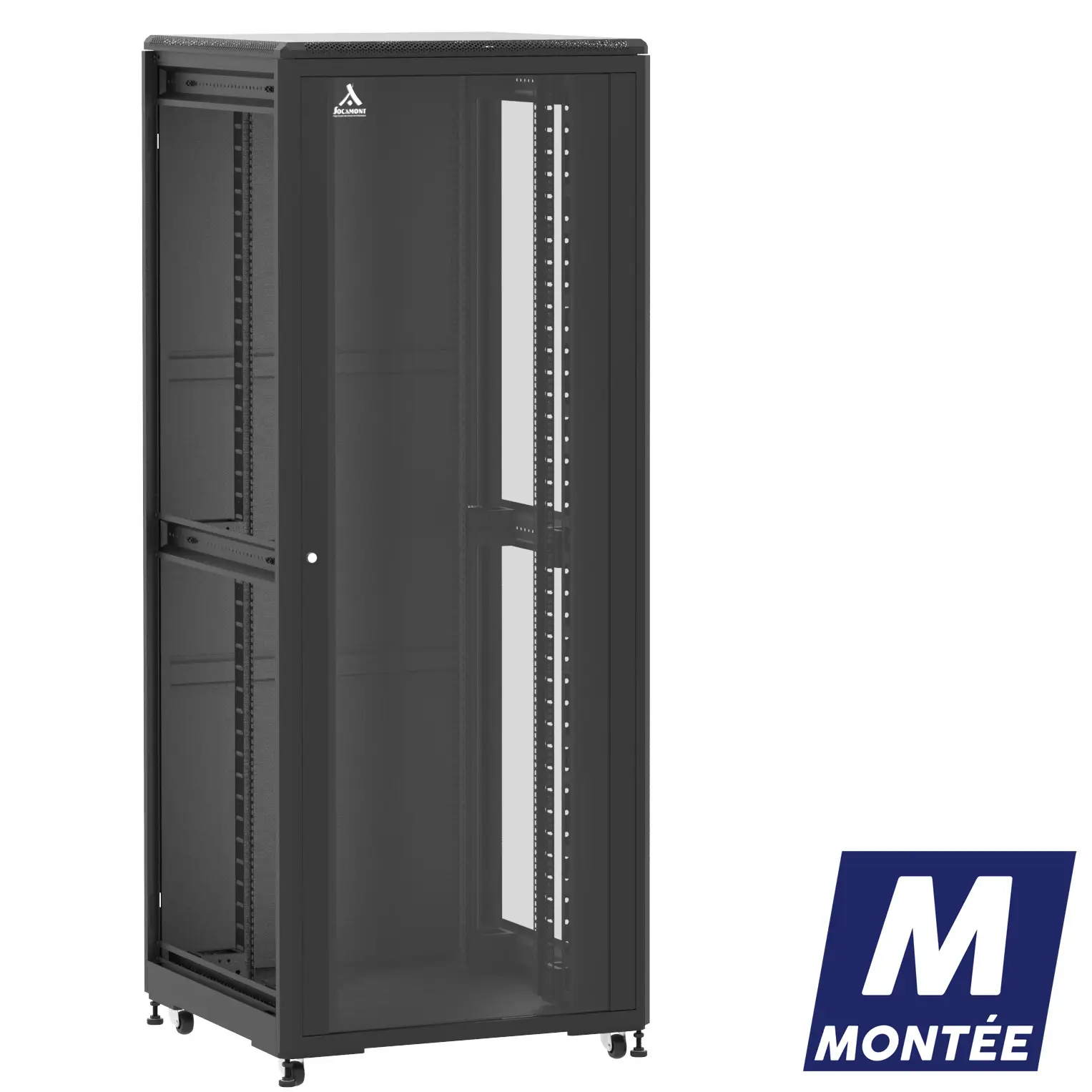 Socamont - Baie serveur Ligne 500 - 19" - 42U - H2074xL800xP800 - Noir - Monté - SV/SP/ZL (réf. 54288MSVSPZL)
