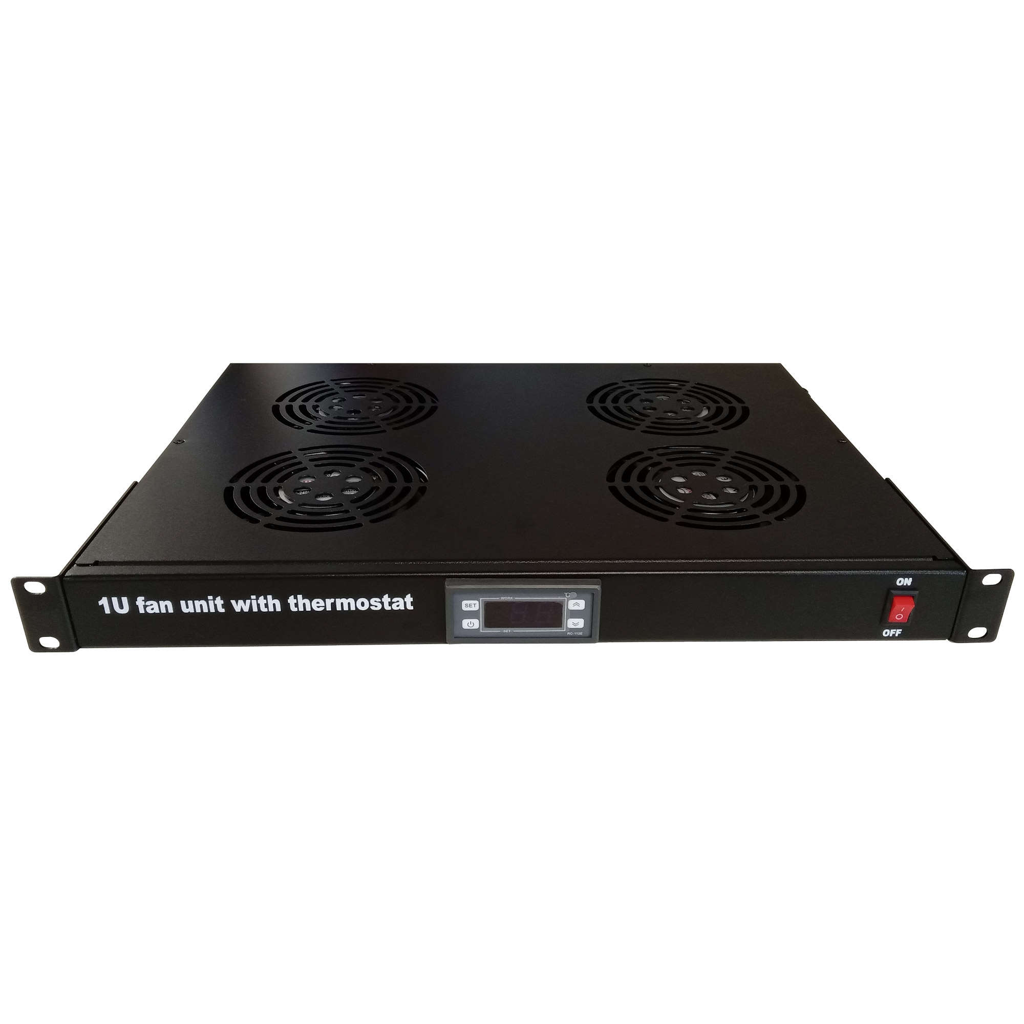 Socamont - Unité de ventilation rackable - 4 Ventilateurs - Avec Thermostat - Noire (réf. 71099)