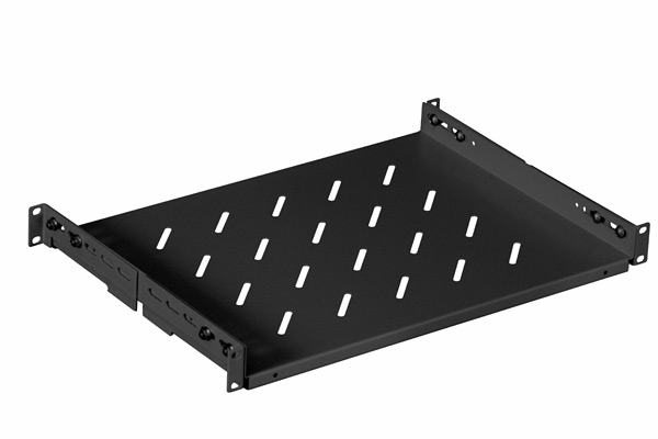 Socamont - Tablette Fixe - Pour Baie Prof.600 mm - Charge : 60Kg - 1U - Prof.350mm - Noire (réf. 71137) - photo 1