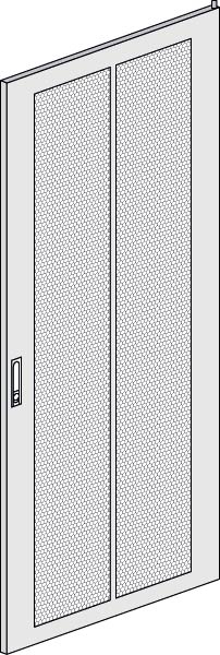 Socamont - Porte simple avant/arrière nid d'abeille ligne 800, Hauteur : 47U, Largeur : 800 (réf. 71354) - photo 1