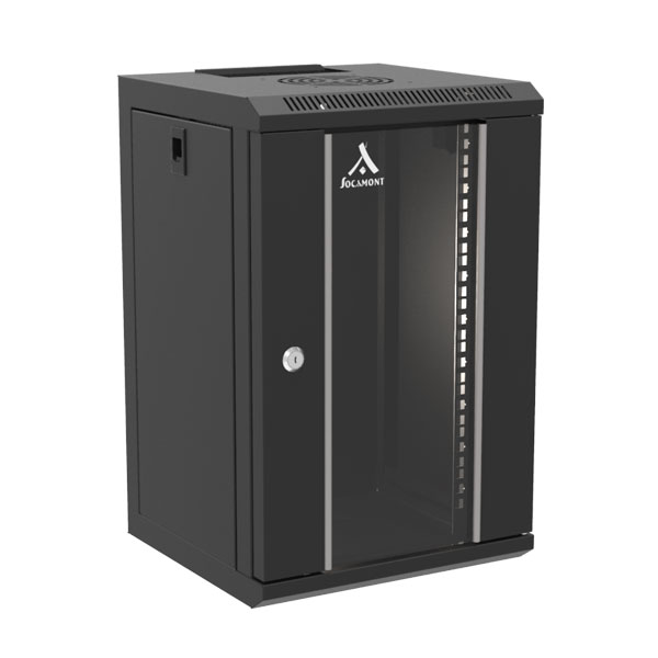 Socamont - Coffret Réseau - 10'' - 9U - H485xL310xP300 - Noir - Monté - Porte Verre (réf. 71656) - photo 1