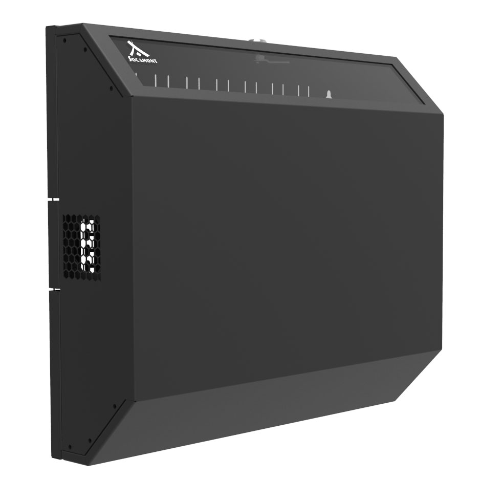 Socamont - Coffret Réseau Slim - 19'' - 3U - 5U - H475xL537xP146 - Noir - Monté - Porte Verre (réf. 71705) - photo 1