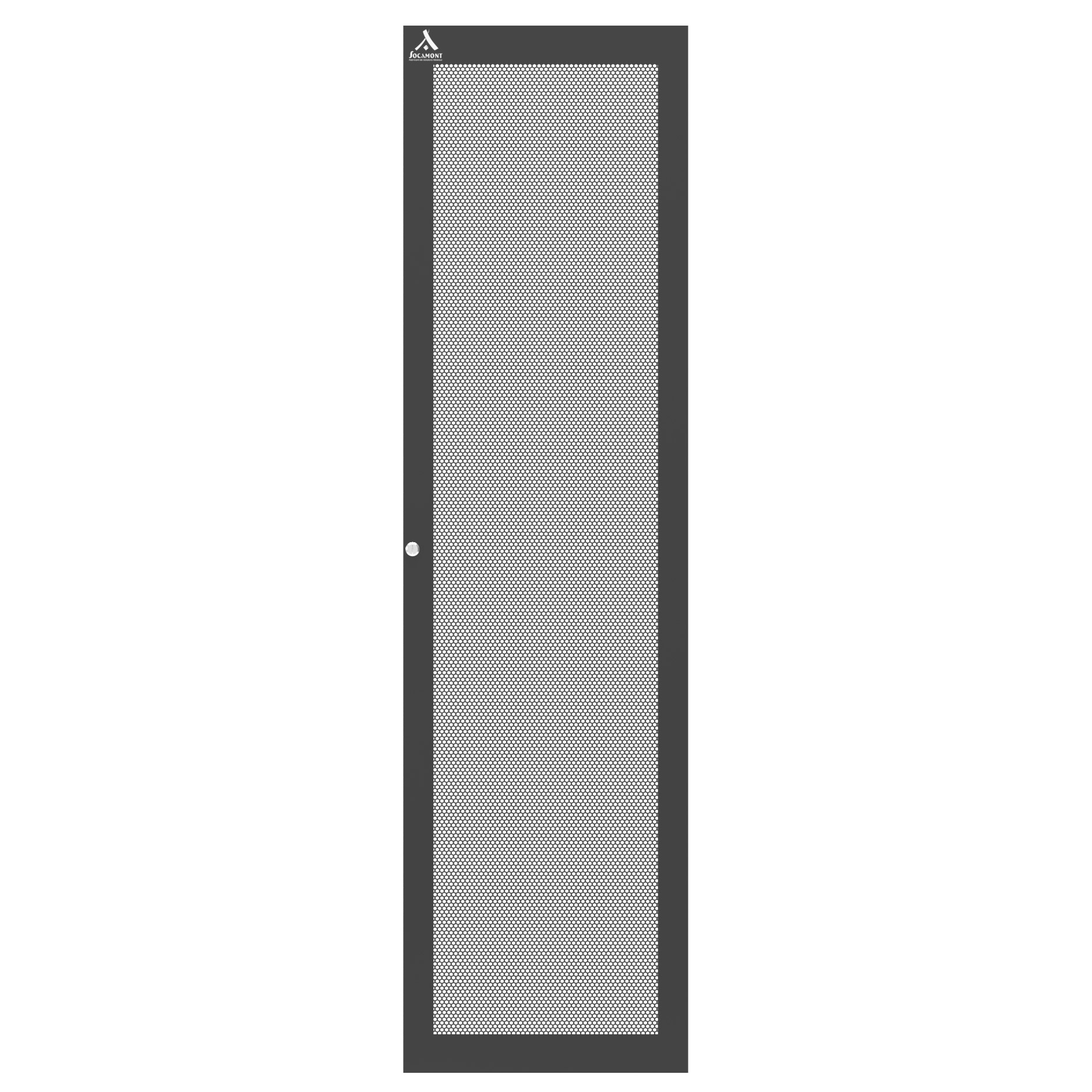 Socamont - Porte simple avant/arrière nid d'abeille ligne 500, Hauteur : 42U, Largeur : 600 (réf. 71784)