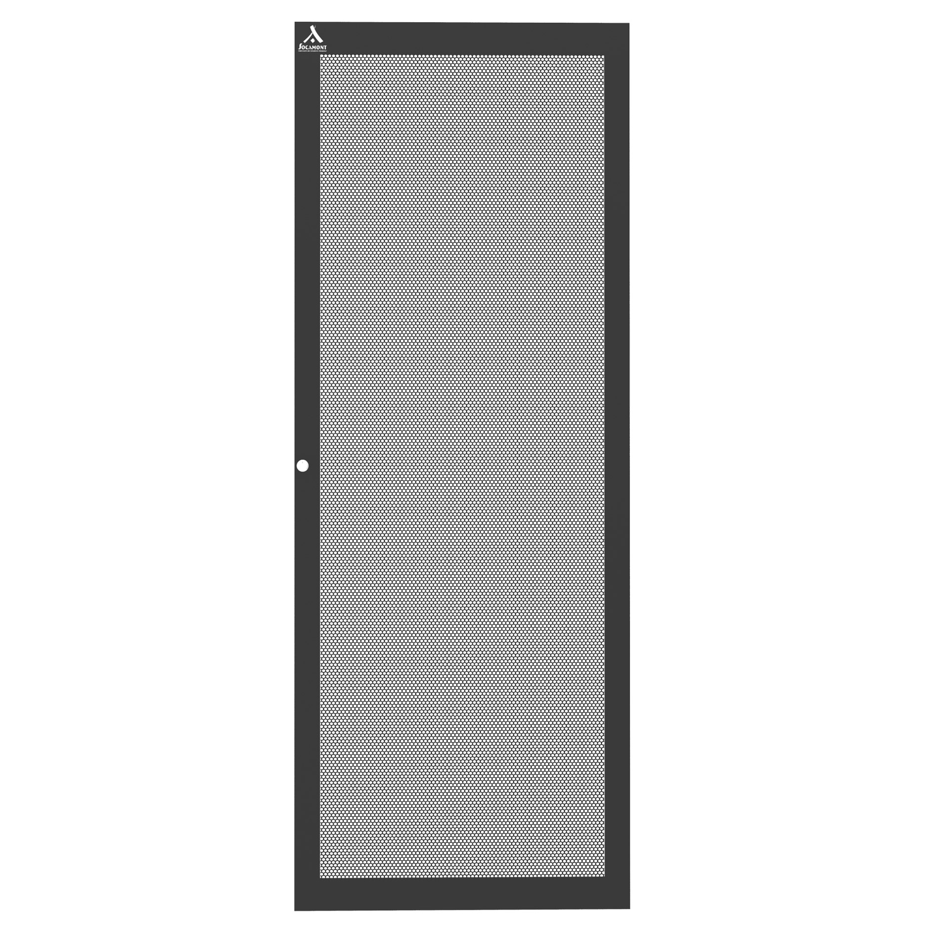 Socamont - Porte simple avant/arrière nid d'abeille ligne 500, Hauteur : 42U, Largeur : 800 (réf. 71791)